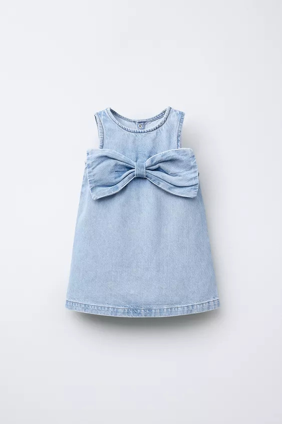 DENIM BOW DRESS | Zara US