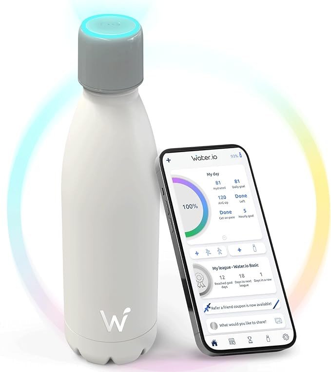 Smart Water Bottle - Hit Your Hydration Goals, Track Water Intake with Color Changing LED Reminde... | Amazon (US)