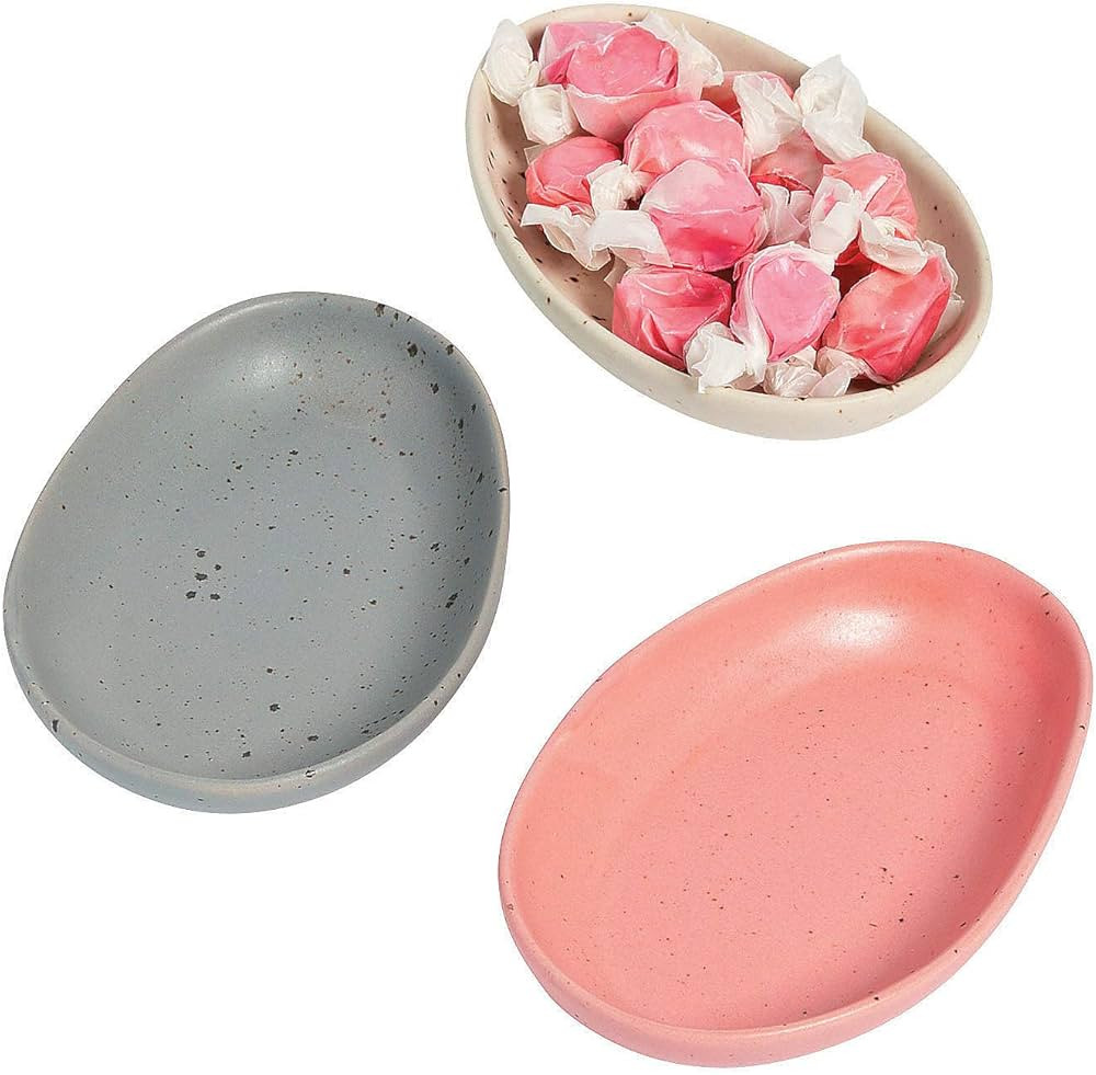 Easter Egg Candy Dishes (3 ceramic) Home Decor | Amazon (US)