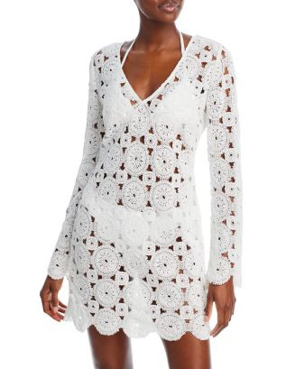AQUA Crochet Cover Up Dress - Exclusive  | Bloomingdale's Women | Bloomingdale's (US)