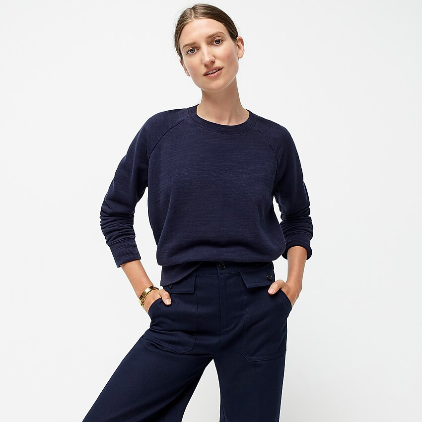 Crewneck pullover in vintage cotton terry | J. Crew US