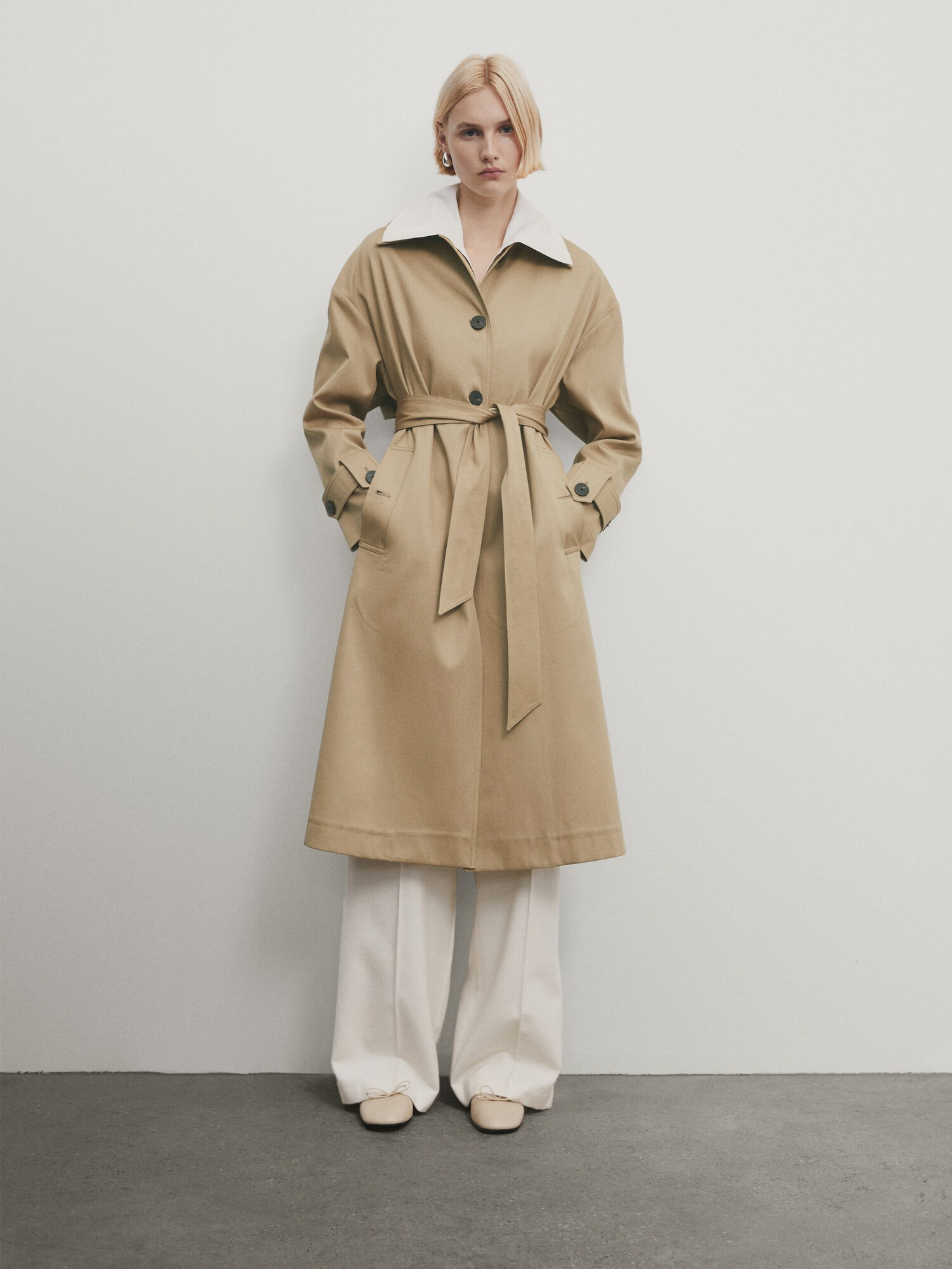 Trench coat with belt | Massimo Dutti UK