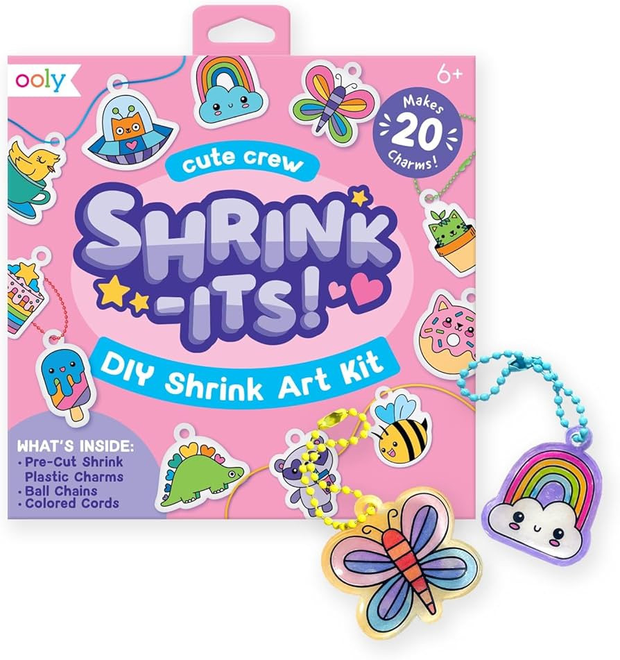 Ooly Shrink-Its 28 PC DIY Shrinking Art Kit That Creates Charms and Tags, Includes 20 Plastic Pre... | Amazon (US)
