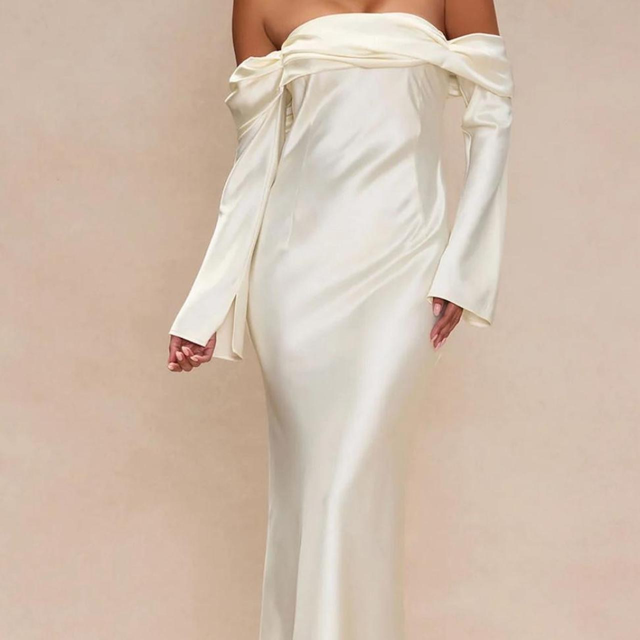 Fashion Nova Women's Dress - Cream/White - S | Depop US