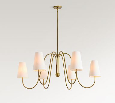 Palmer Metal Round Chandelier (36"-49") | Pottery Barn (US)