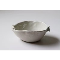 Vintage Handmade Porcelain Small Bowl; Creamy White Floral Jewelry Home & Living Bohemian Decor -[B5] | Etsy (US)