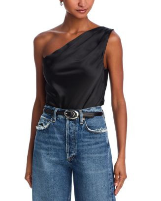 STEVE MADDEN Sapphire Satin One Shoulder Bodysuit  | Bloomingdale's Women | Bloomingdale's (US)