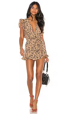 Lovers and Friends Jill Romper in Tan Leopard from Revolve.com | Revolve Clothing (Global)