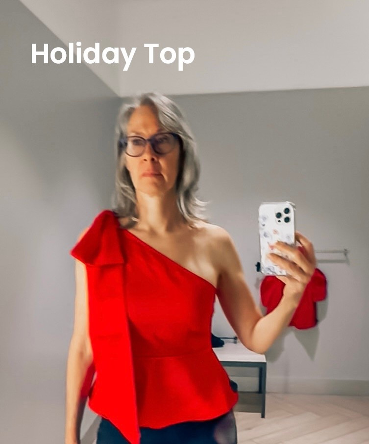 Stunning holiday top in red or ivory. Gorgeous bow detail. Under $30
Sizes are going quickly! 

Well tailored and plenty of room for us longer torso tall gals

#redtop #holidaytop #christmasblouse #oneshouldertop

#LTKHoliday #LTKTall