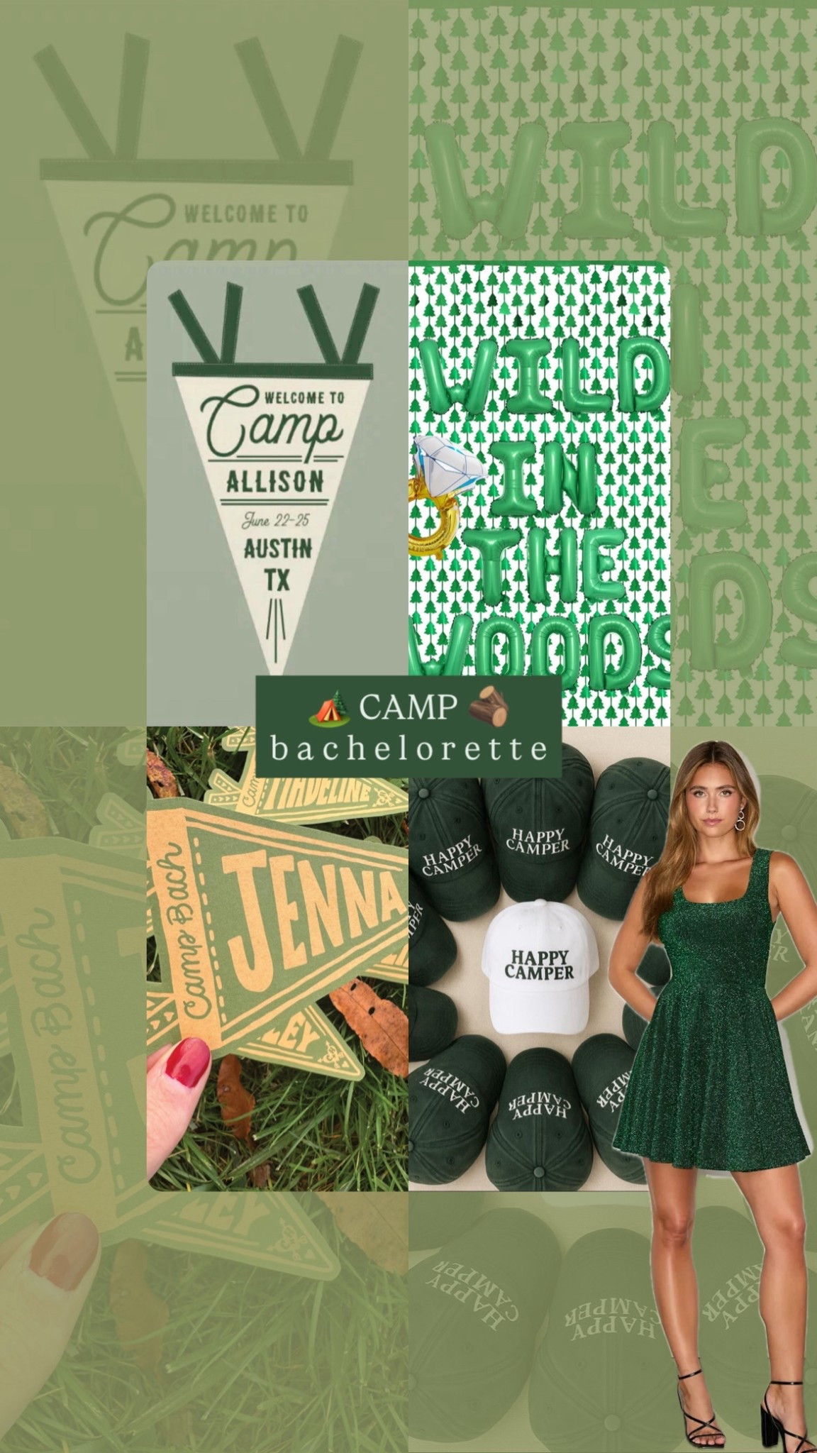 Camp Bachelorette // Happy Camper // Wild in the Woods // Last Trail Before the Veil

#LTKParties #LTKWedding