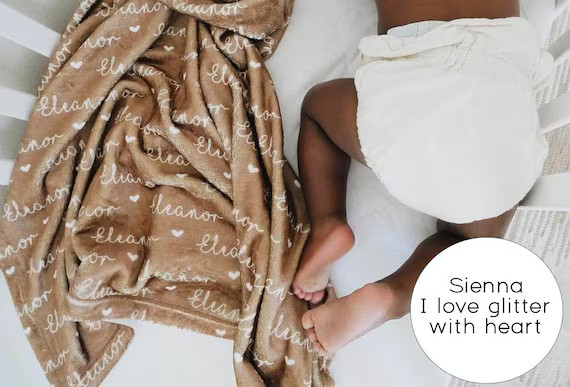 Personalized Name Minky blanket / hospital coming home outfit boy girl beanie knot hat bow custom... | Etsy (US)