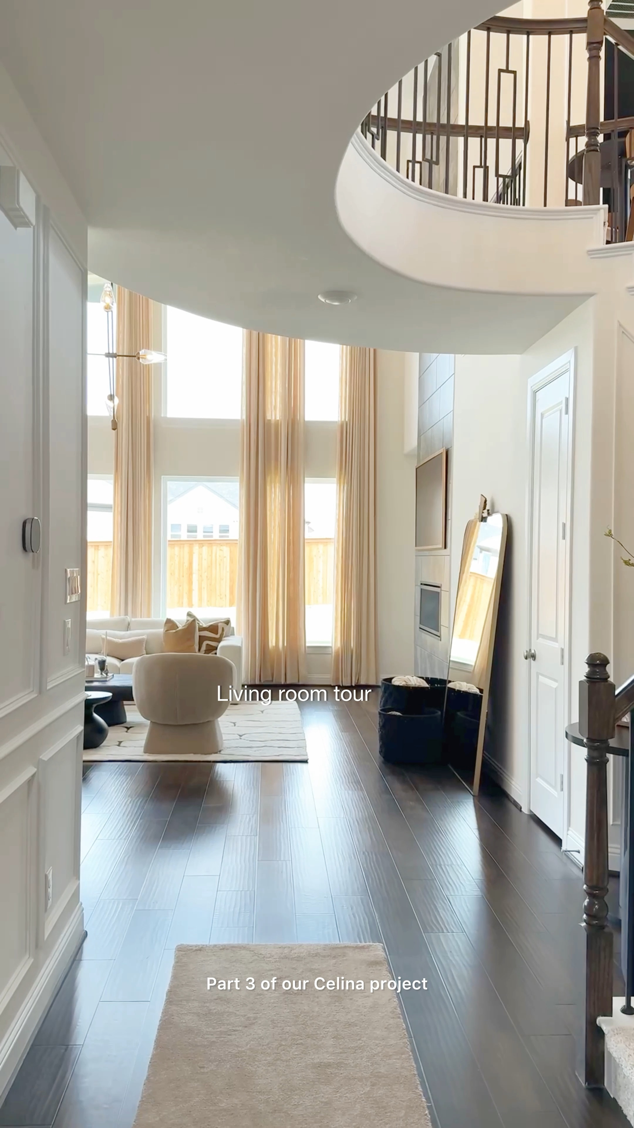 Here’s part three of Project Celina, a full look at the living room, kitchen, and dining area. This space was especially fun to bring together because our clients trusted us with creative freedom.

We mixed high and low pieces, from Crate & Barrel, CB2, and Arhaus to HomeGoods, World Market, Wayfair, and Amazon, to show that a cohesive home doesn’t need to come from one brand. It’s all about balance and intention.

From the start, there were features they wished they had during construction, like a waterfall island, but instead of major renovations, we warmed up the space with paint, hardware, and thoughtful styling until they're ready for bigger updates down the road.

Can’t wait to share the bedrooms next. This one was a favorite.