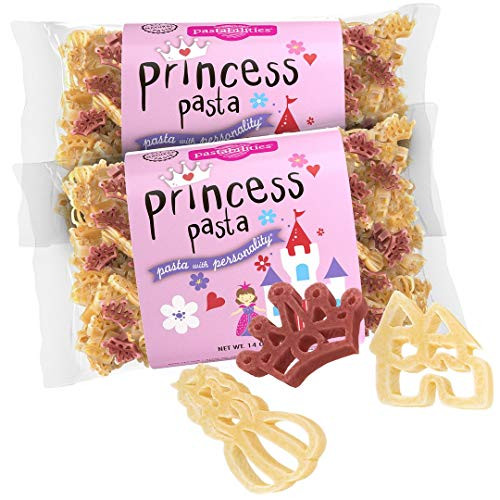 Pastabilities Princess Pasta, Fun Shaped Noodles for Kids, Non-GMO Natural Wheat Pasta 14 oz (2 Pack | Amazon (US)