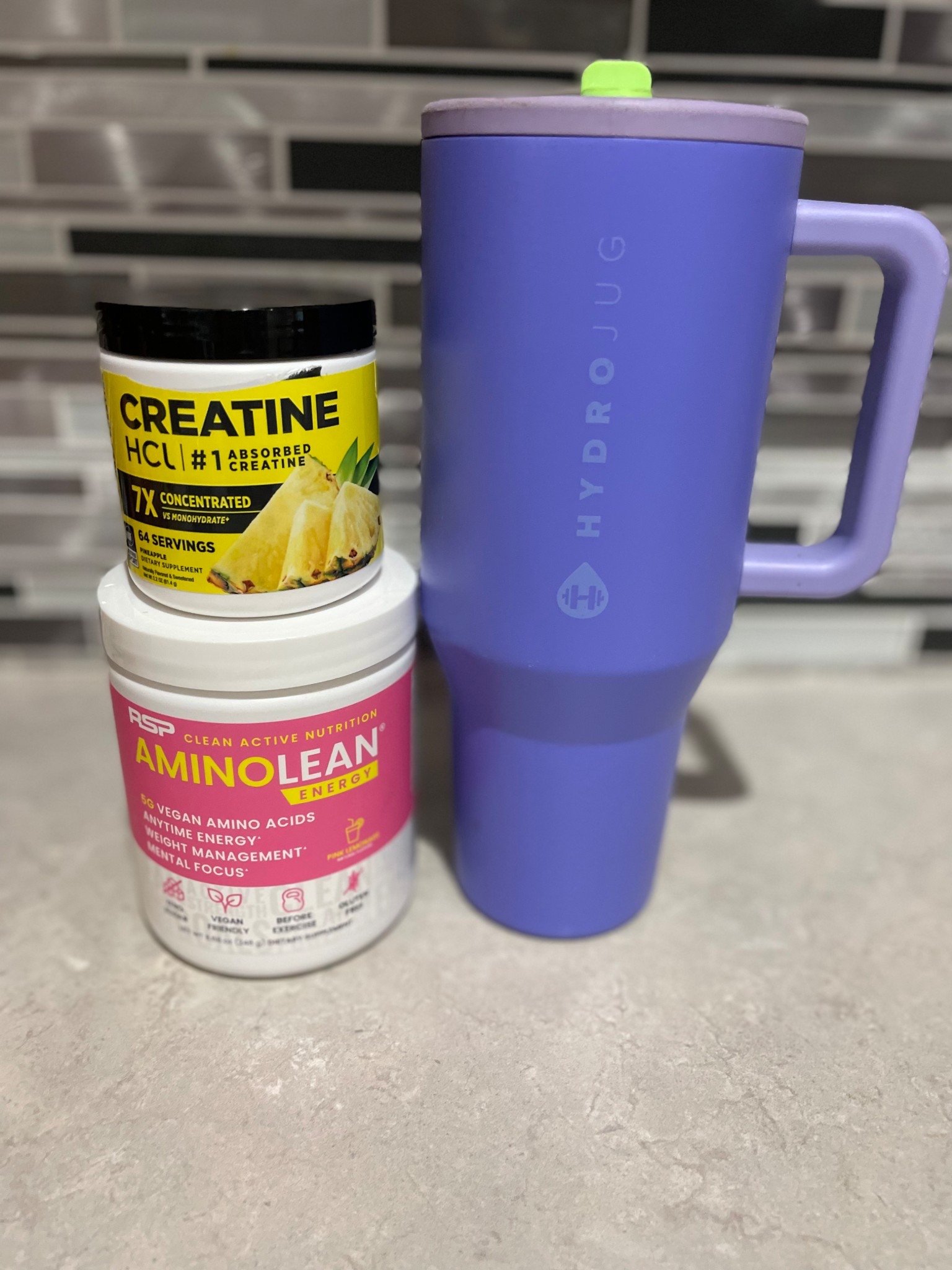 Pre workout line up of a mama of two who is 30+