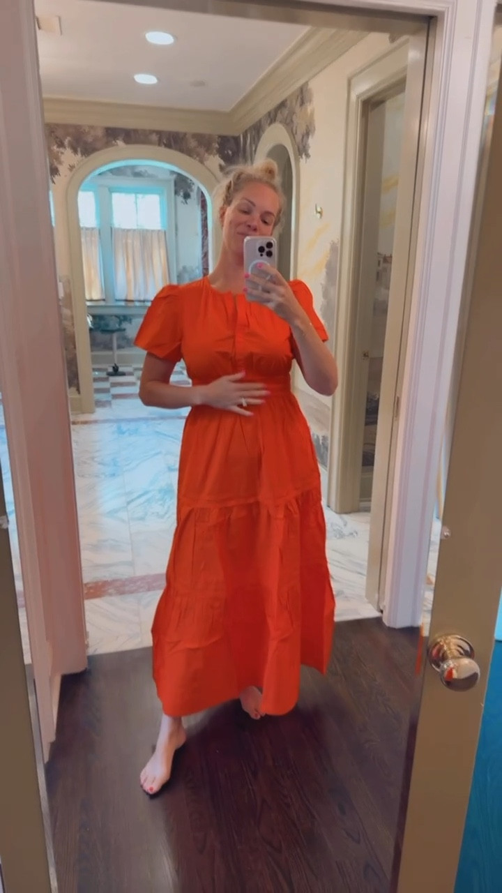 Obsessed with this dress from quince! So flowy and perfect for summer with a bump! Maternity, Quince, dress, summer outfit, spring outfit.

#LTKStyleTip #LTKWatchNow