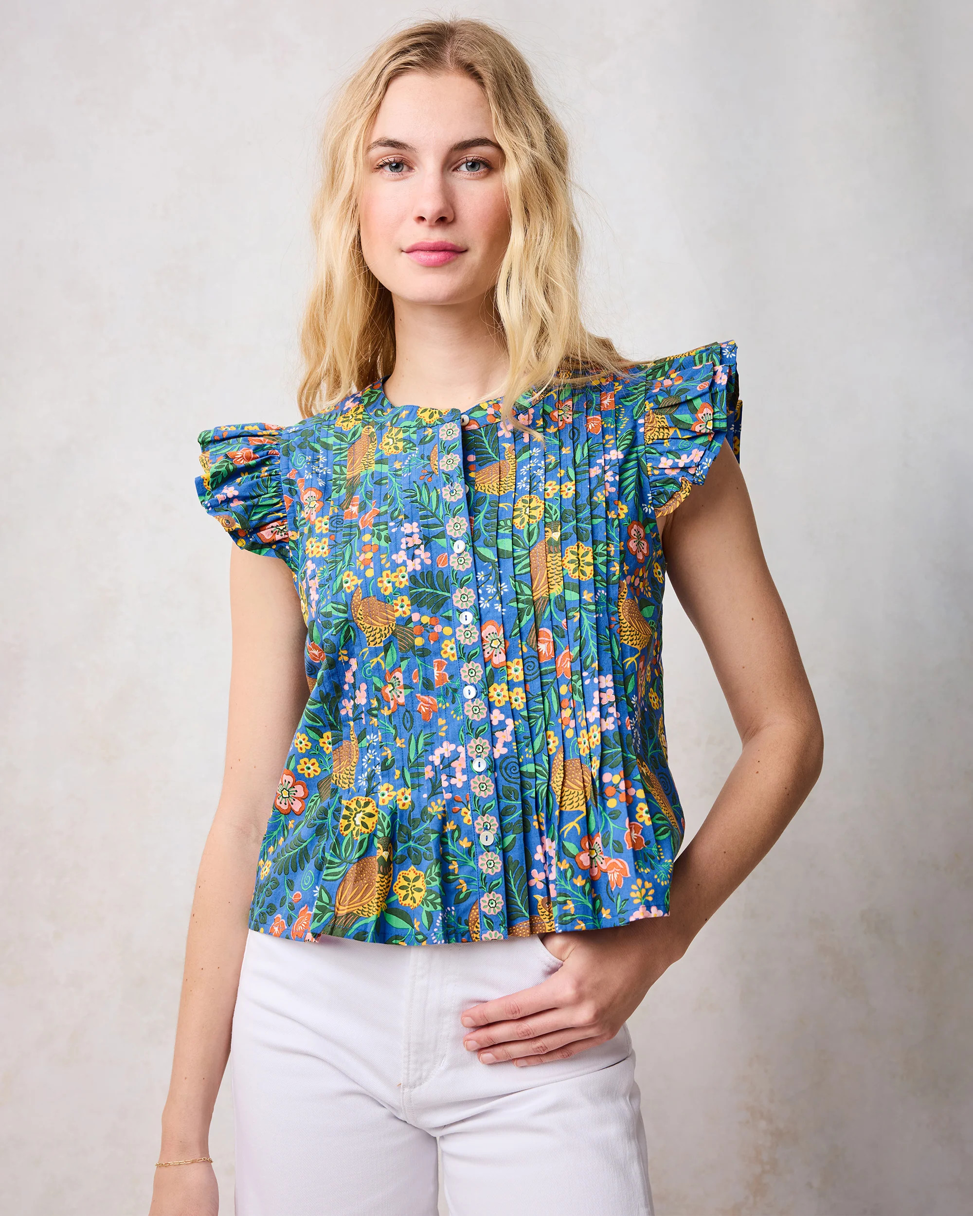 Willow Wren - Katie Blouse - Oasis | Printfresh