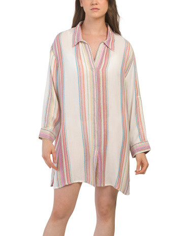 Striped Boyfriend Shirt | TJ Maxx