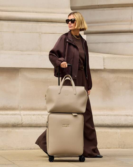 Oxford Cabin Suitcase in Light Taupe | Katie Loxton Ltd. (UK)