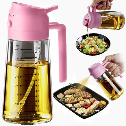 TrendPlain 16oz/470ml Glass Olive Oil Sprayer for Cooking - 2 in 1 Olive Oil Dispenser for Kitche... | Amazon (US)
