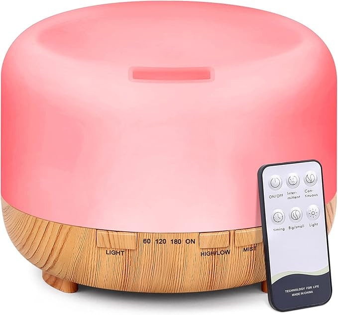 Essential Oil Diffuser Aromatherapy Humidifier: 500ml Grain Ultrasonic Aroma Air Vaporizer for La... | Amazon (US)