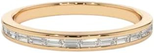 BeBold 1ct Wedding Ring Band Baguette Cut Moissanite Full Eternity Rose Gold Plated | Amazon (US)