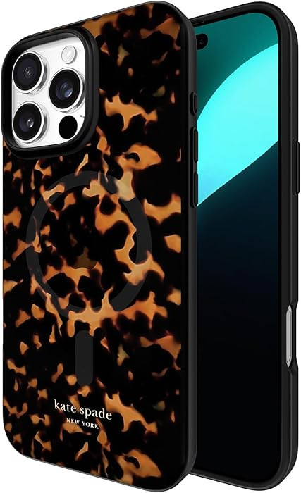 kate spade new york iPhone 16 Pro Max Case - Compatible with MagSafe - Designer Phone Case - Tort... | Amazon (US)