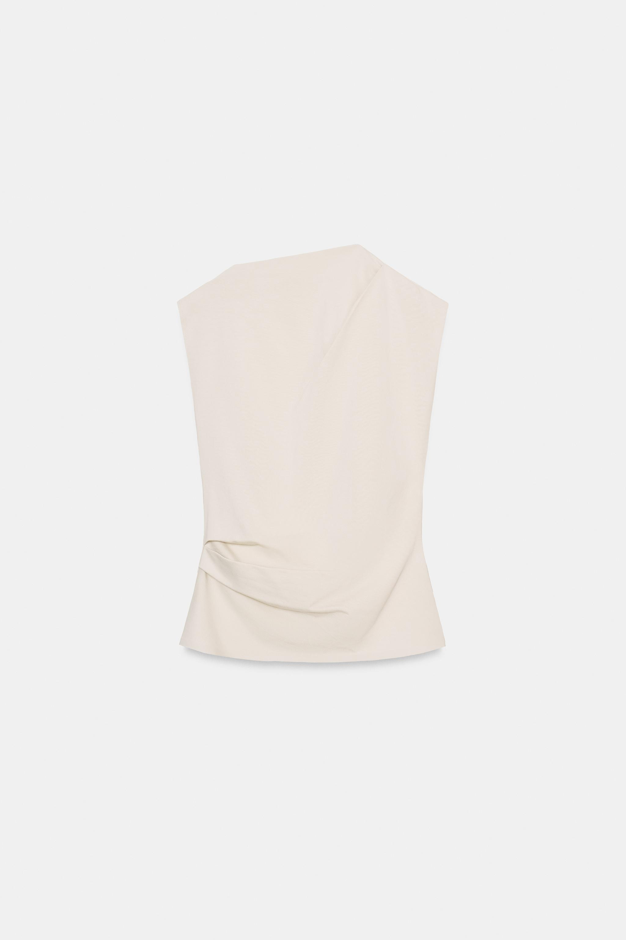 DRAPED COTTON TOP | Zara US