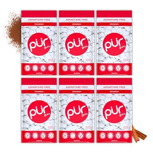 PUR Gum | Aspartame Free Chewing Gum | 100% Xylitol | Natural Cinnamon Flavored Gum, 55 Pieces (P... | Amazon (US)