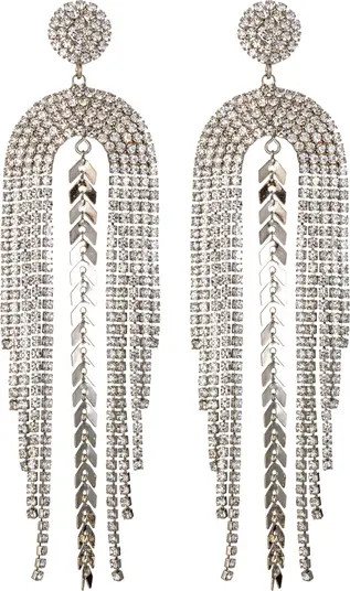 EYE CANDY LOS ANGELES Piper Crystal Fringe Statement Earrings | Nordstromrack | Nordstrom Rack
