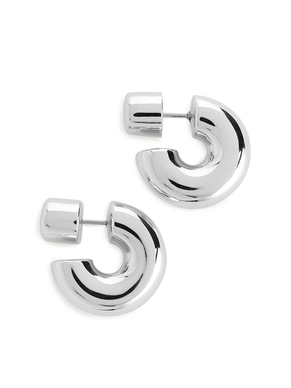 Silver-Plated Hoop Earrings | ARKET