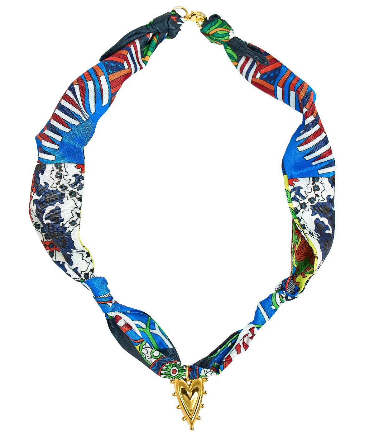 Darby Blue Heart Scarf Necklace | Lisi Lerch Inc