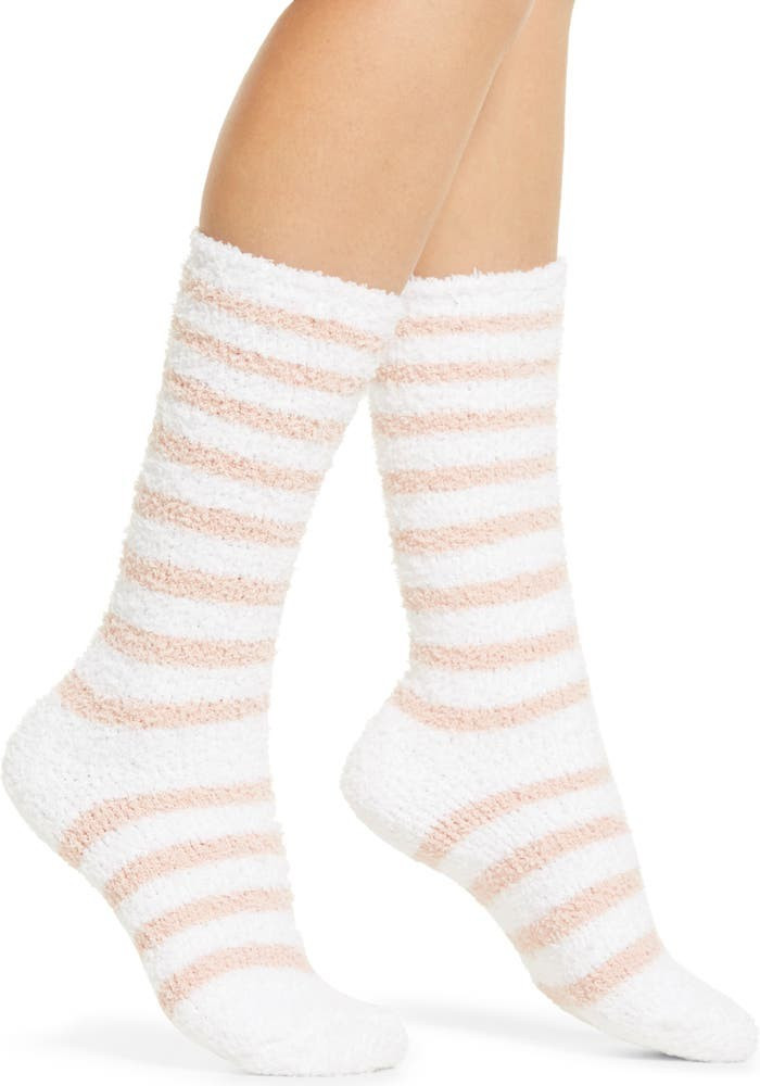 Plush Stripe Crew Socks | Nordstrom
