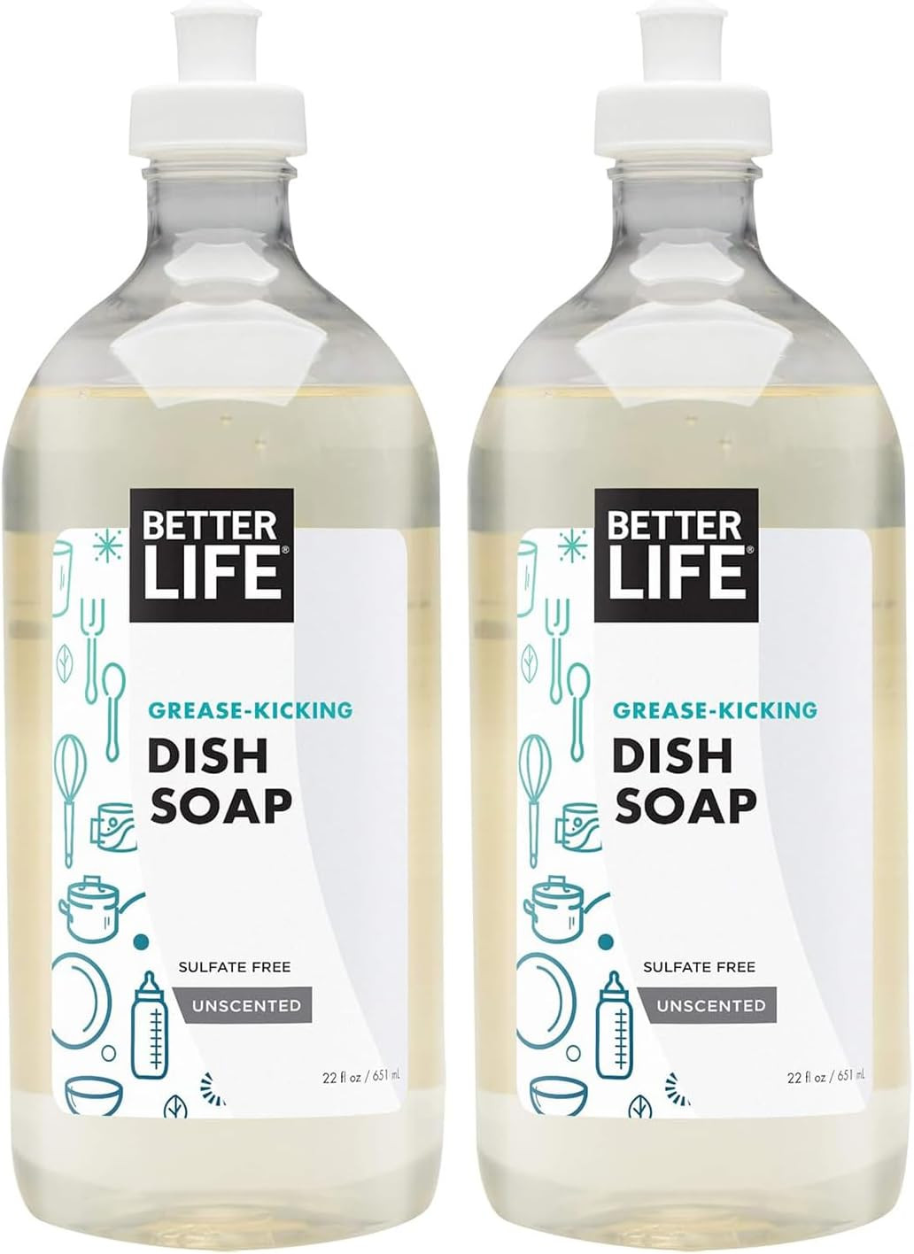 Better Life Dish Soap - Liquid Dishwashing Soap with Vitamin E and Aloe for Home & Kitchen Sink -... | Amazon (US)