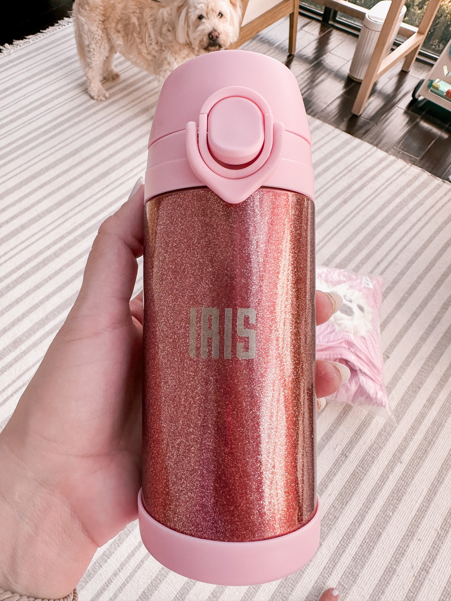 Iris’ pink sparkly water bottle with her name engraved for back to school! 

#LTKBacktoSchool #LTKfamily #LTKkids