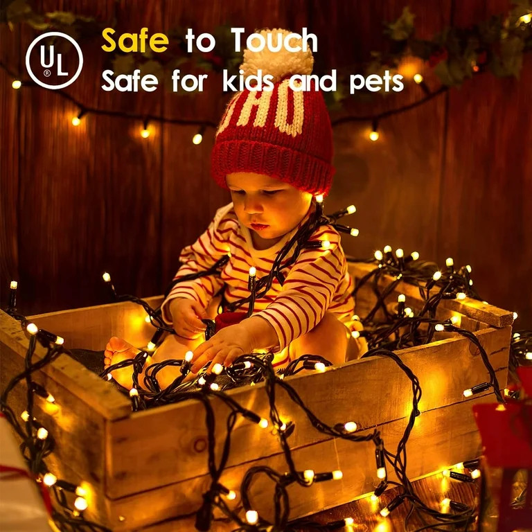 66ft LED Christmas Lights, Christmas Tree Lights Indoor Plug in, 8 Modes Twinkle Christmas String... | Walmart (US)