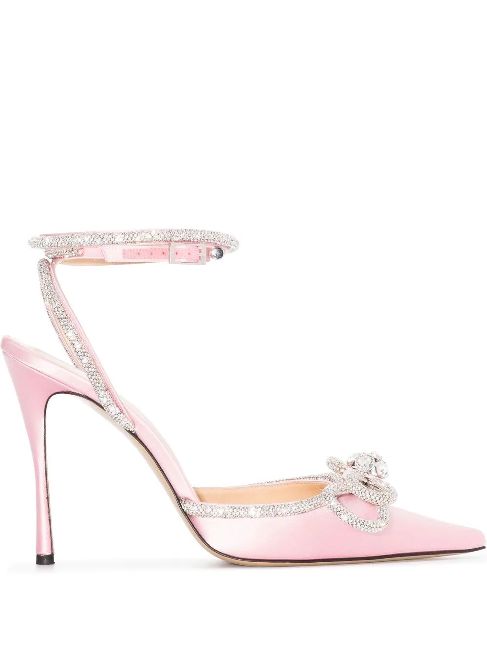 crystal-bow pointed-toe pumps | Farfetch Global