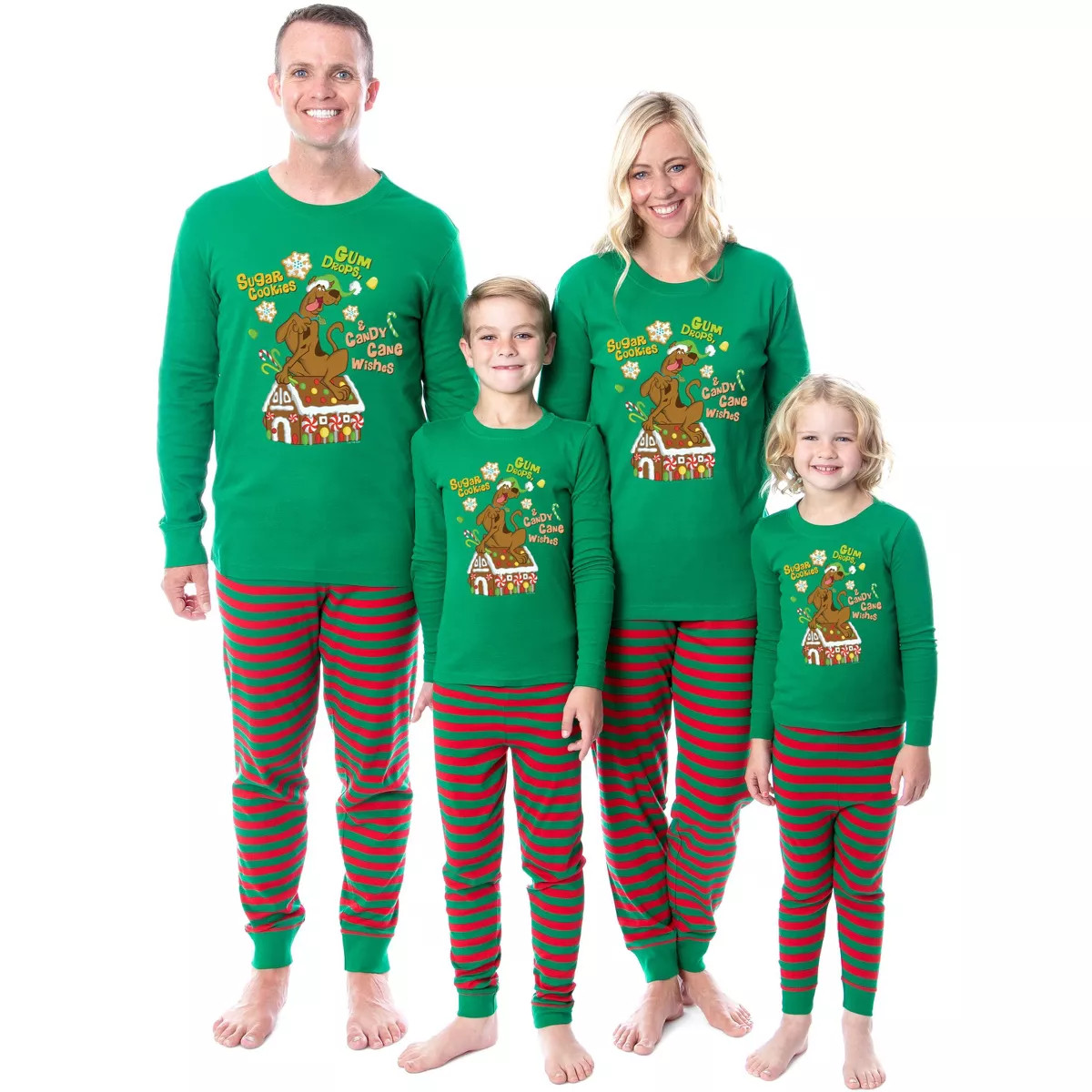 Scooby-Doo Christmas Gingerbread House Tight Fit Family Pajama Set | Target