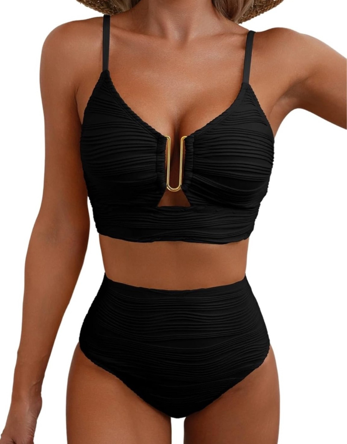 2 Piece Bikini Set U-Wire Cutout Swimsuit High Waisted Textured

#LTKSeasonal #LTKOver40 #LTKMidsize