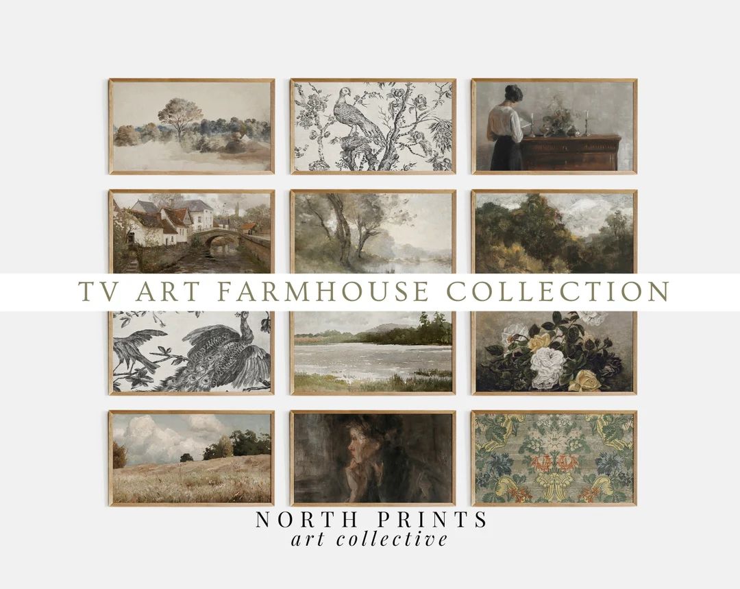 FRAME TV Art Vintage Farmhouse Collection Bundle Vintage - Etsy | Etsy (US)
