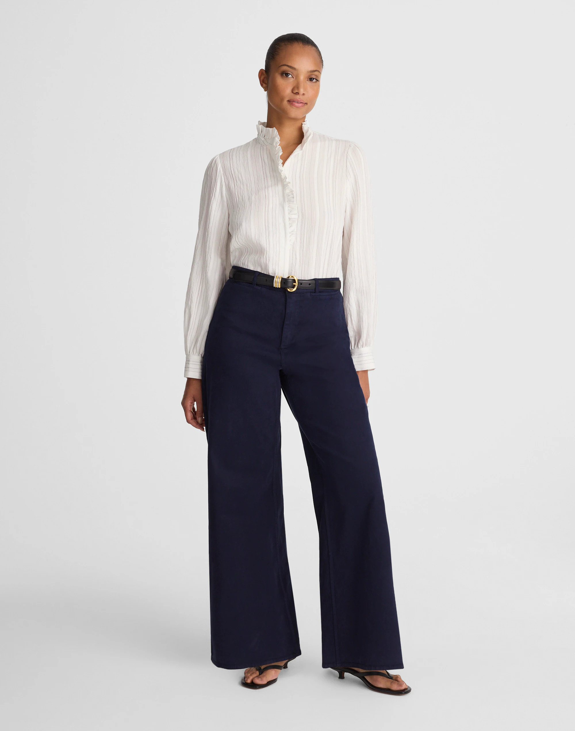 The Curvy Wide-Leg Pant in Garment-Dyed Twill | Madewell