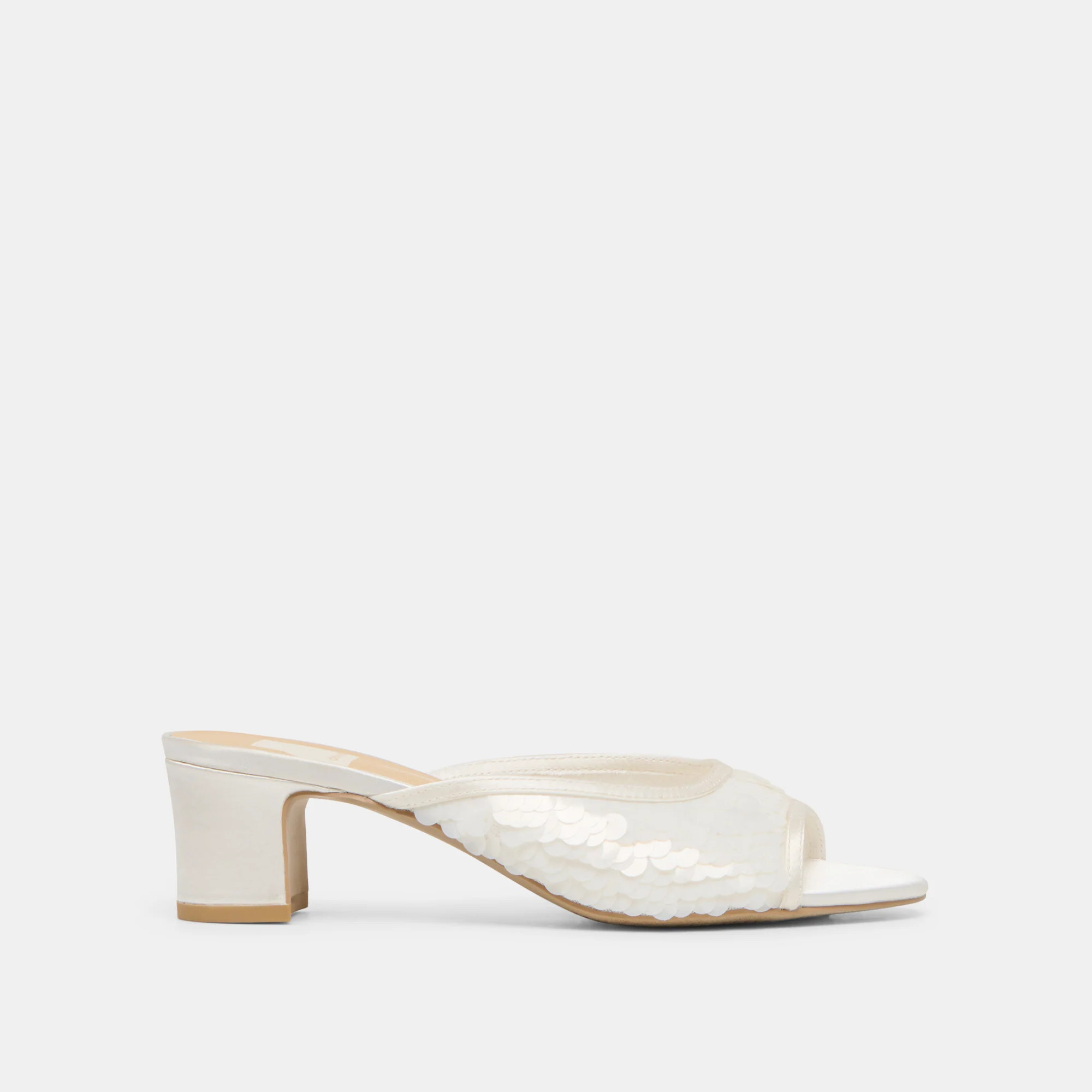 Inga Heels Off White Sequin | DolceVita.com
