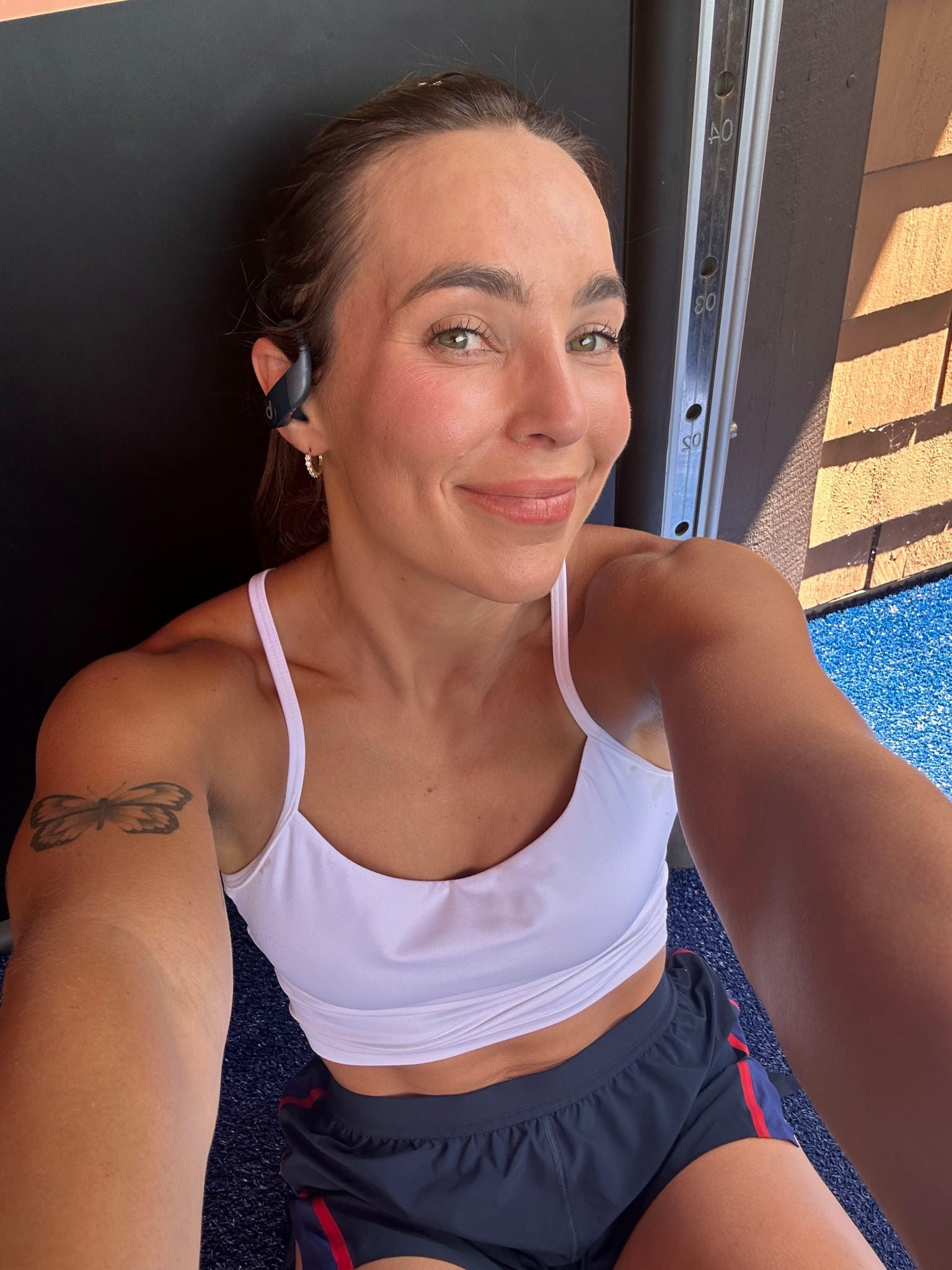 Best lulu dupe top! This is small, I could prob do an XS if I wanted a bit more snuck for high impact lifts! *top is cross cross back - linking another fav from them - comes in tons of colors!*

Shorts have built in diaper undies lol ‘ they are a great length! 

#LTKootd #LTKfitnessgoals