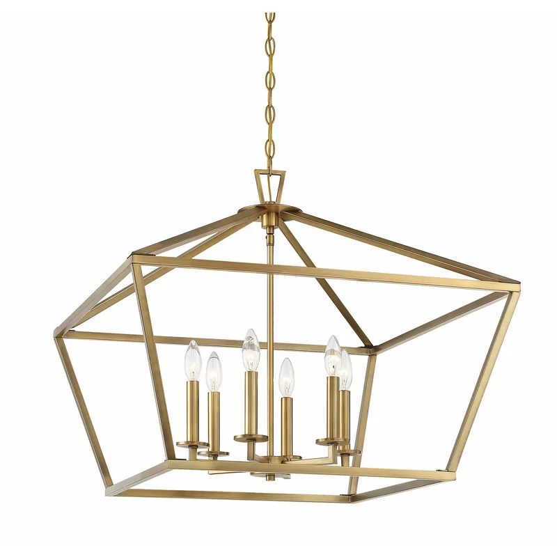 Hastings 6 - Light Dimmable Lantern Geometric Chandelier | Wayfair North America