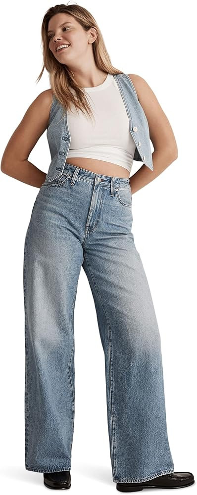 Madewell Super Wide Leg Jeans in Varian Wash Varian Wash 29 | Amazon (US)