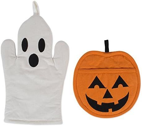 Amazon.com: DII Halloween Basics Collection Kitchen, Potholder Set, Ghost & Pumpkin 2 Piece : Hom... | Amazon (US)