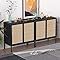 XIAO WEI Sideboard with Handmade Natural Rattan Doors, Rattan Cabinet Console Table Storage Cabin... | Amazon (US)