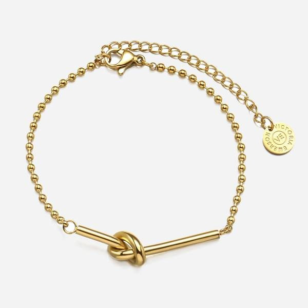 Knotted Beaded Chain Bracelet | Victoria Emerson