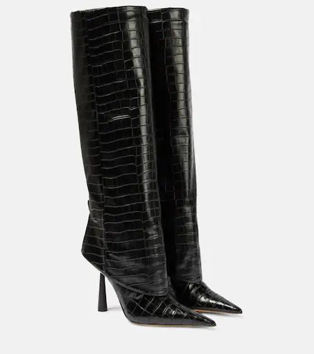 Rosie 31 croc-effect knee-high boots | Mytheresa (UK)