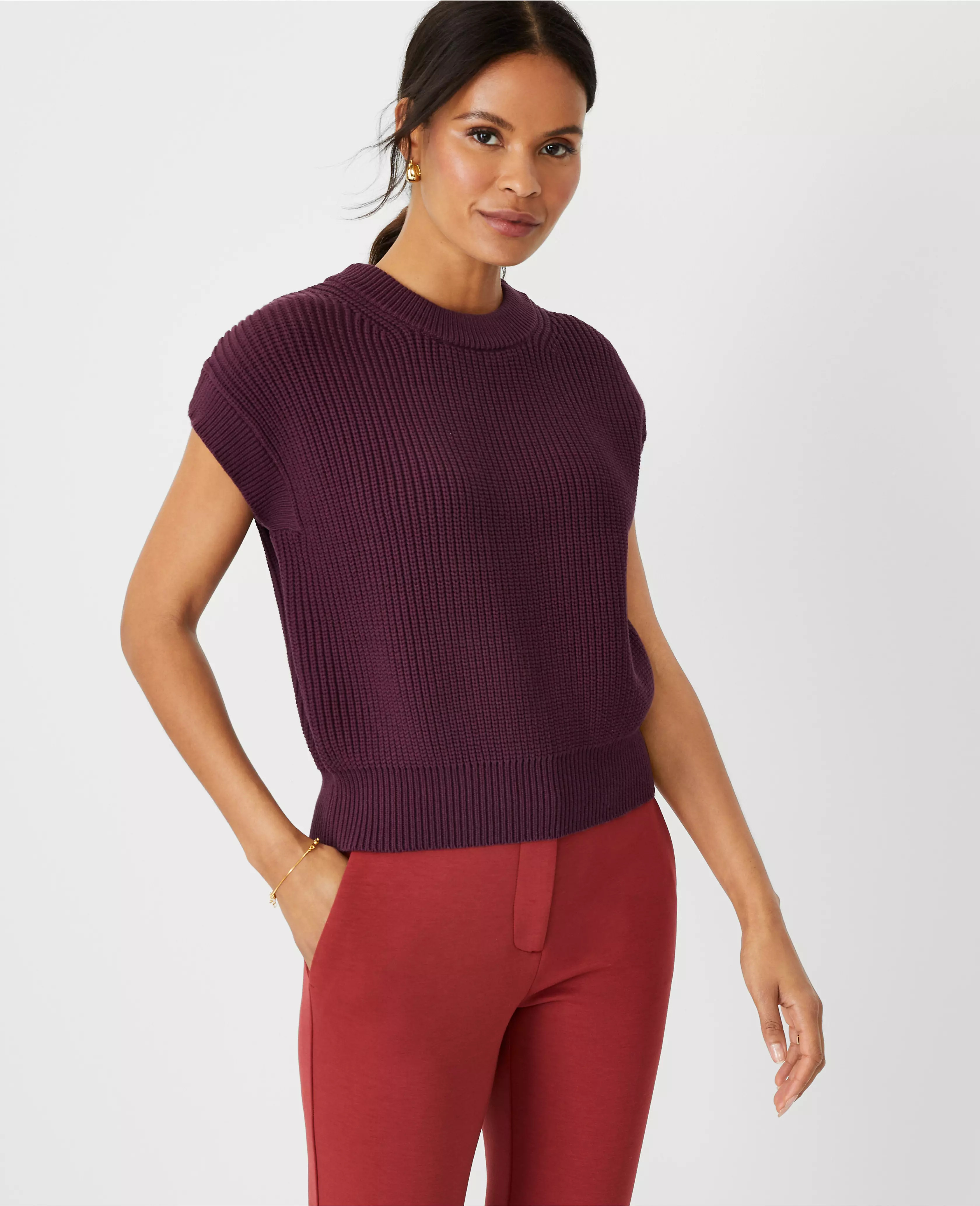 Ribbed Wedge Sweater | Ann Taylor (US)