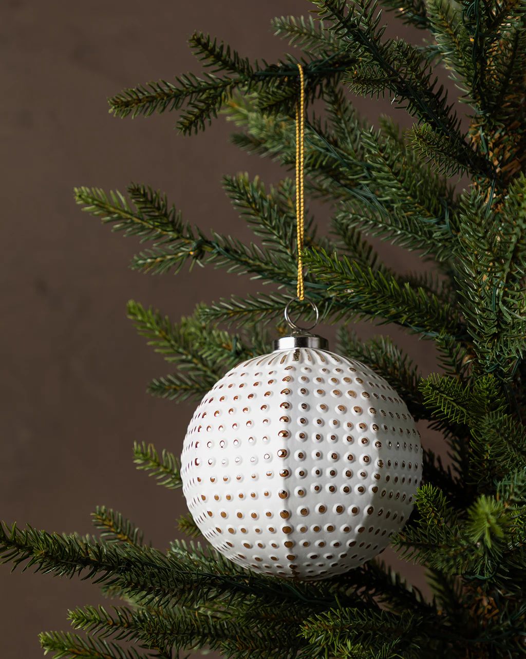 White Textured Ornament | McGee & Co.